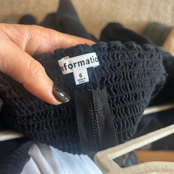 REFORMATION Black Puff Sleeve Top - Picture 6 of 6